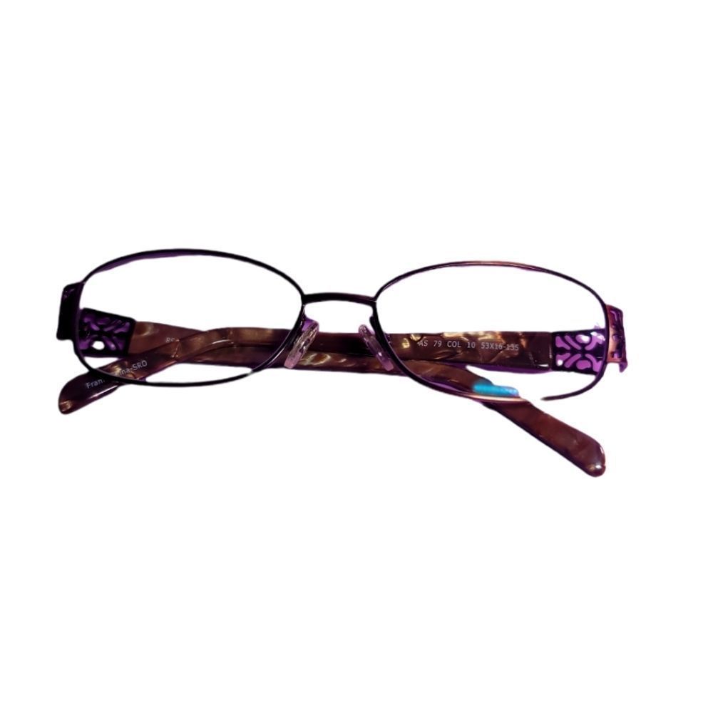 RS/Steffani AS 79 COL 10 Eyeglasses Frames Brown Square Round Wire Rim 53-16-135